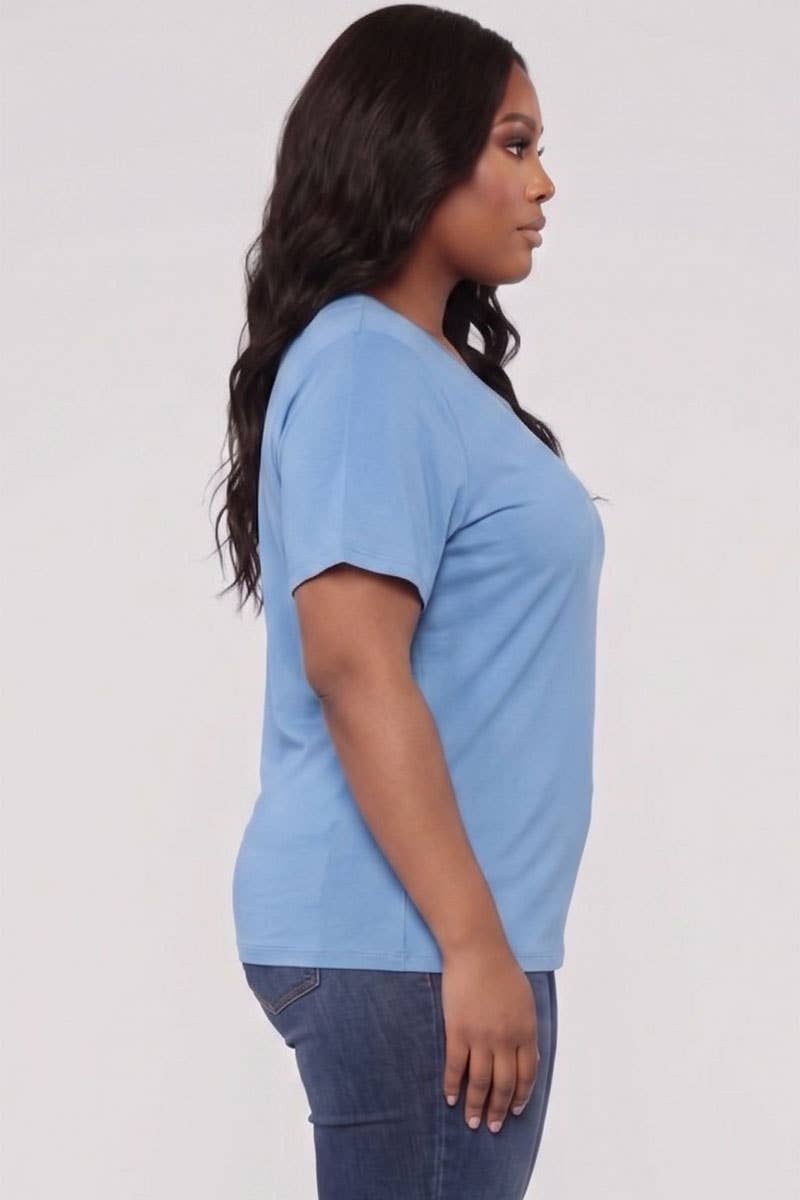 Basic Short Sleeve T-shirt - Plus Size