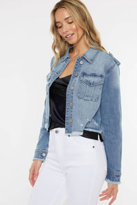 Crop Utility Shirt Jacket