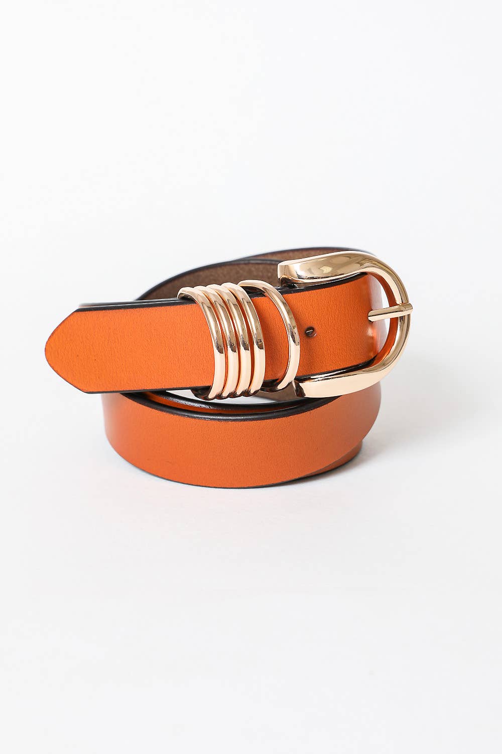 Camel Gold Buckle Belt