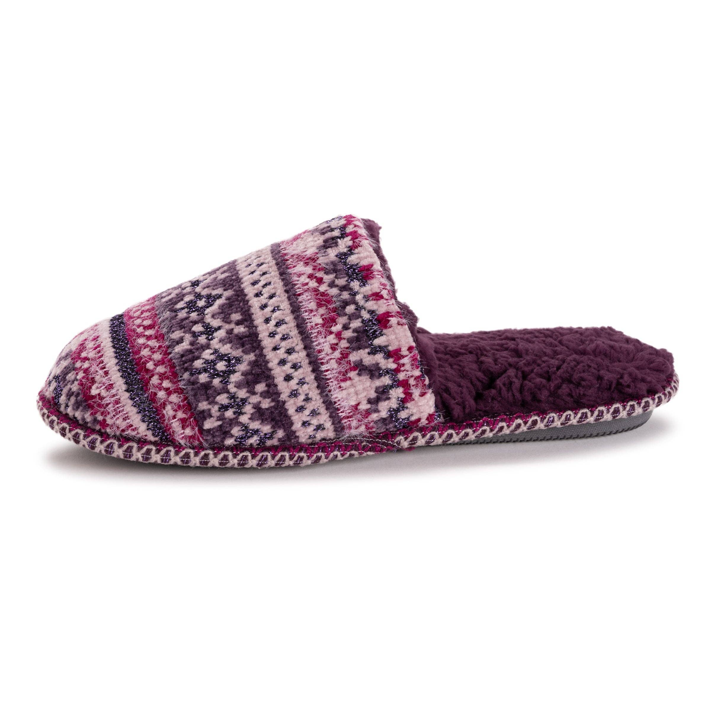 MUK LUKS® Ashlie Scuff Slippers – Cozy Faux Fur Indoor/Outdoor