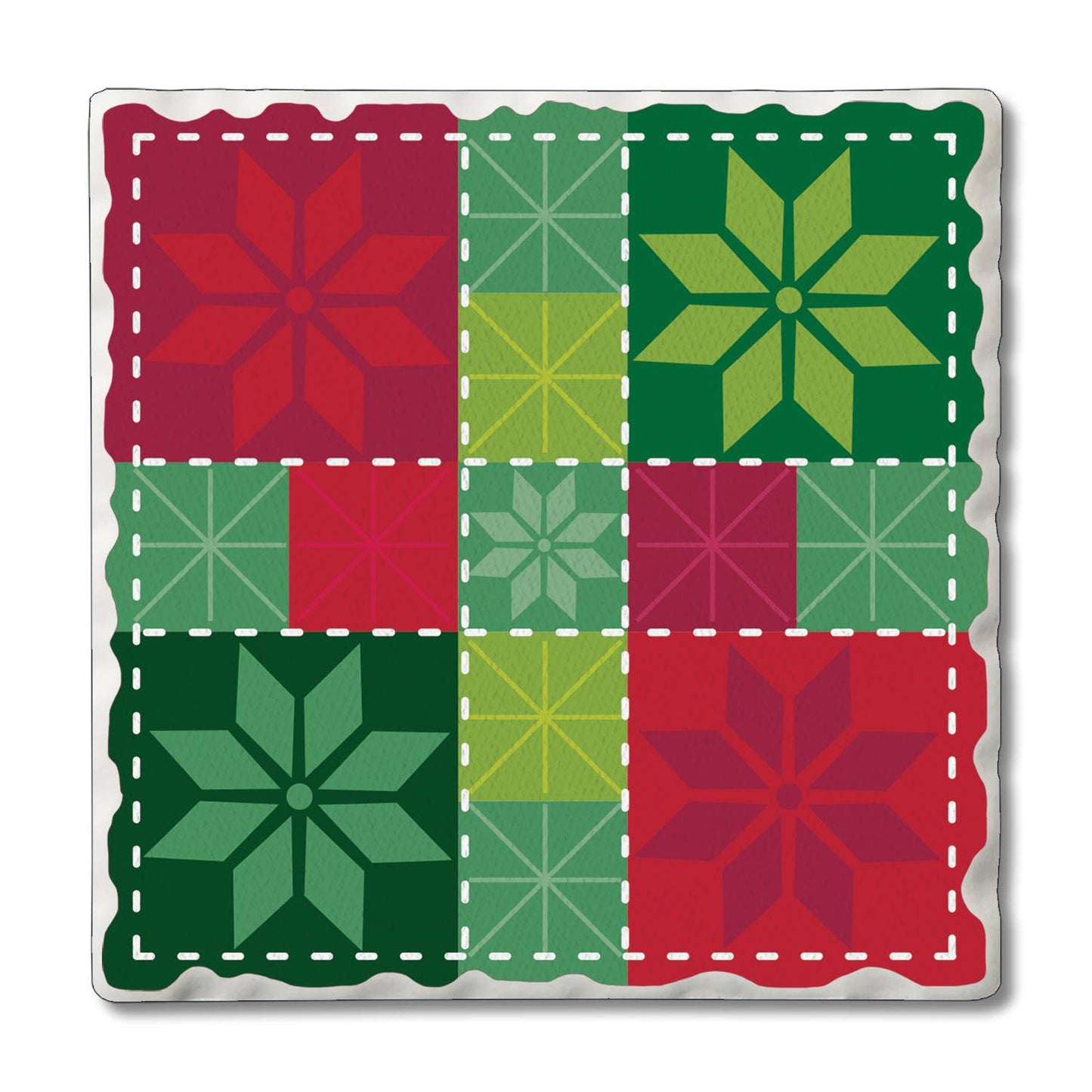 Holiday Cork Backed Coasters – 4" x 4" Drink Coasters for Stylish Surface Protection