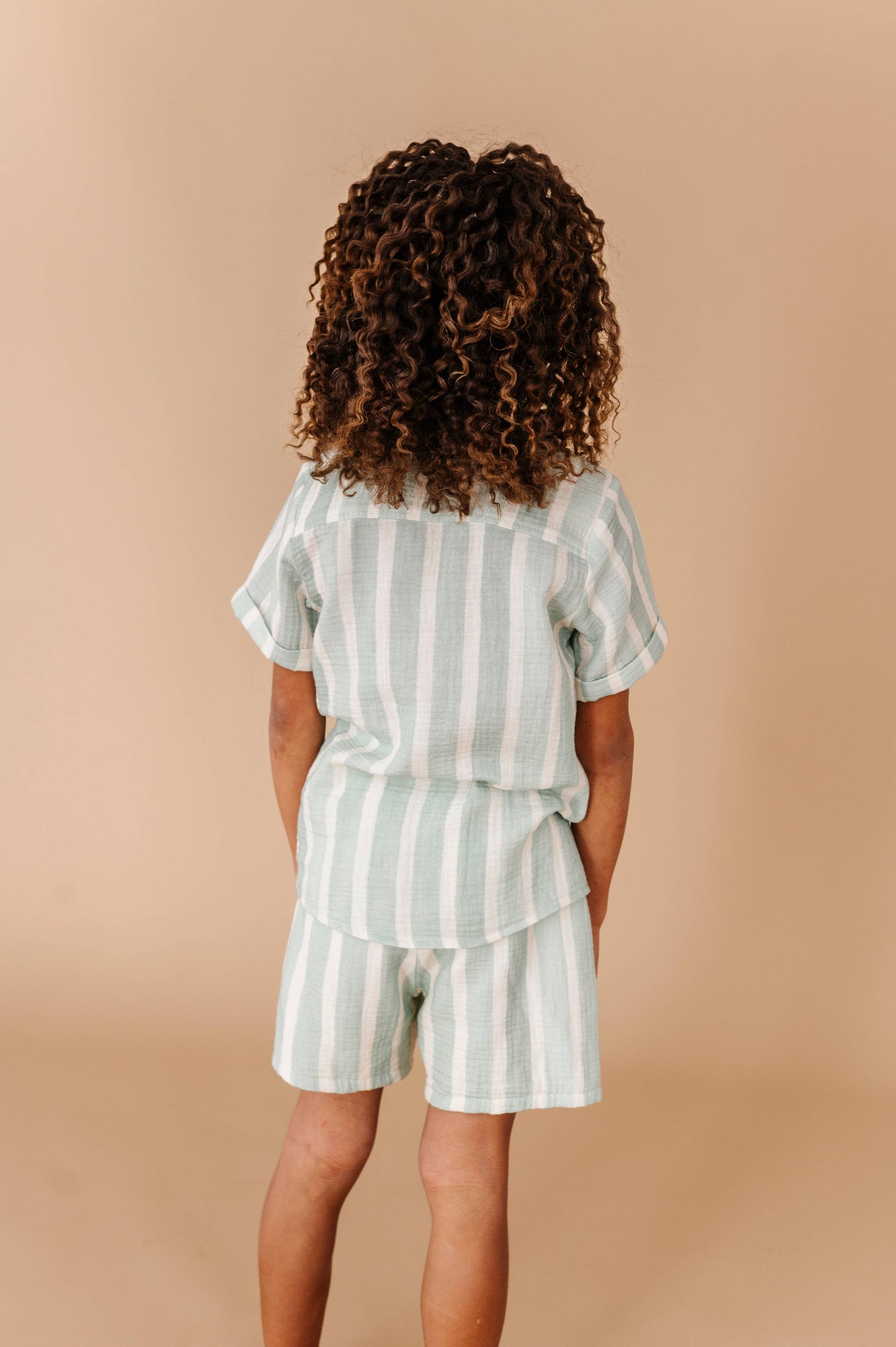 Mint Bay Stripes | BOYS LINEN SET - COMING SOON!