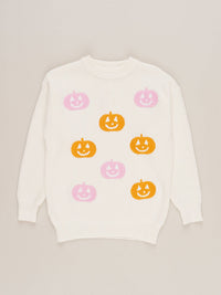 Mom & Me Jack-o'-Lantern Smiles Sweater