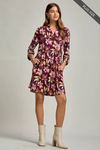 PLUS SIZE Scarlett Dress – Wrinkle-Free, Travel-Friendly A-Line Dress with Lizzy Neck