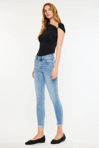 MID RISE RAW HEM ANKLE SKINNY
