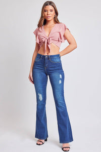 Essential High Rise Flare Jeans – Long Inseam, Tall Fit, Retro 70s Style