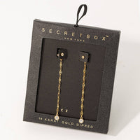 Secret Box 14K Gold Dipped & Sterling Silver Dipped Jewelry Earrings