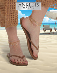Ankle Bracelets - 14K Gold-Plated