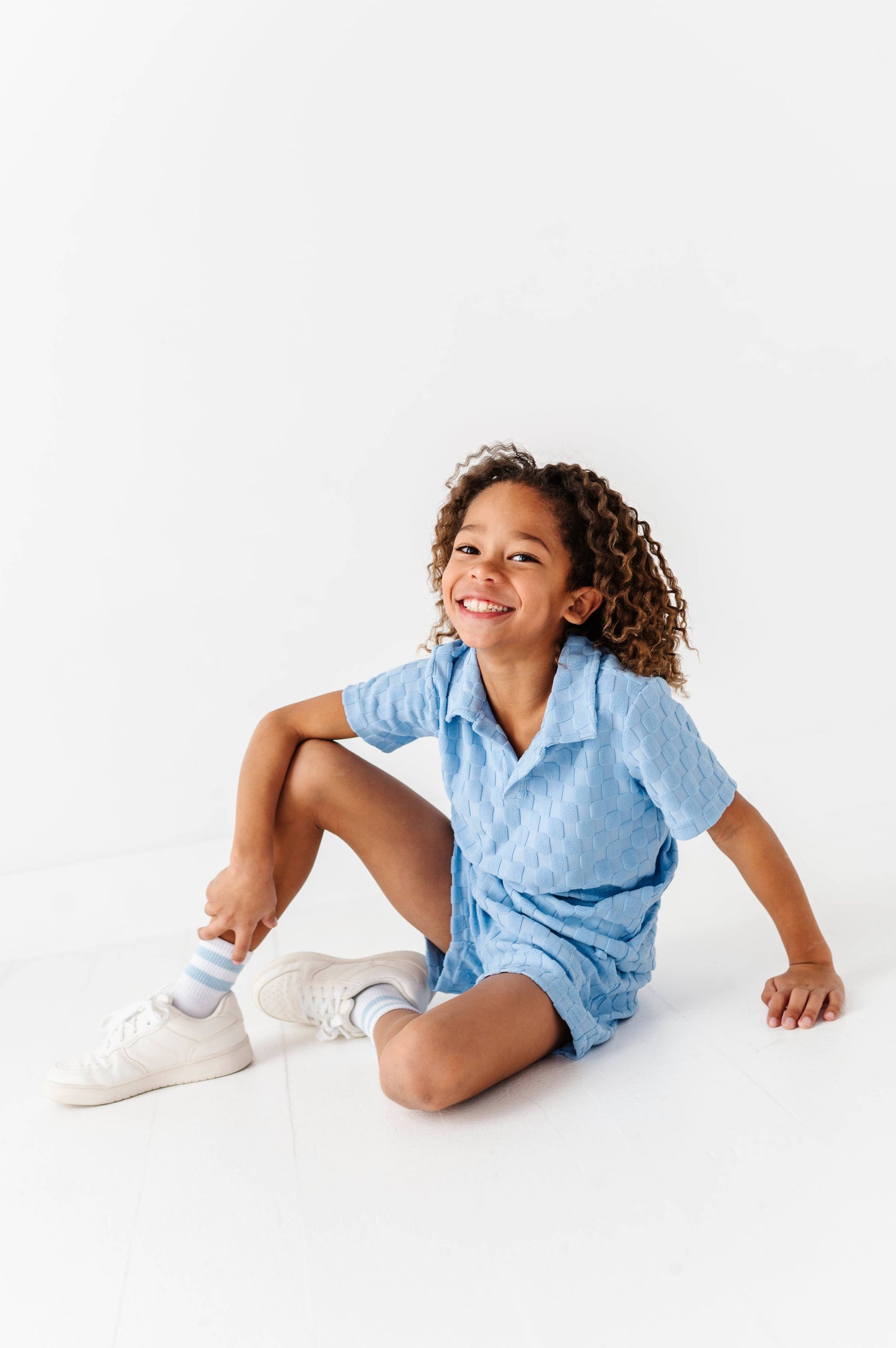 Coastal Blue | BOYS TERRY CHECK SET - COMING SOON!