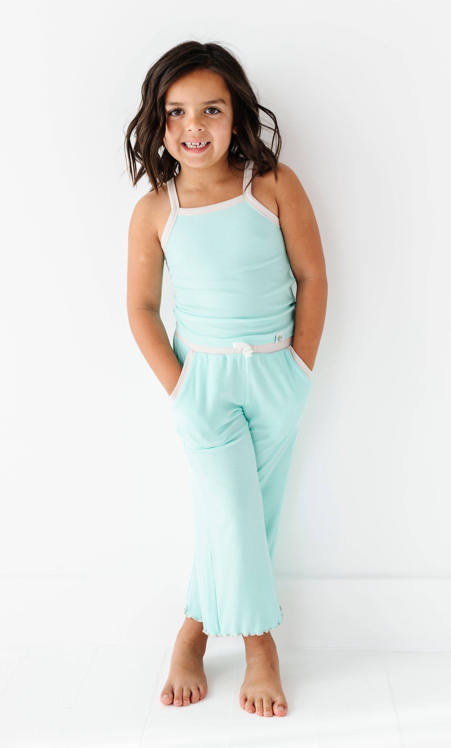 Ocean | Tank + Wide Leg RIB Set