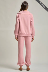 PLUS SIZE Quarter Zip Pullover + Jogger Modal Travel Set