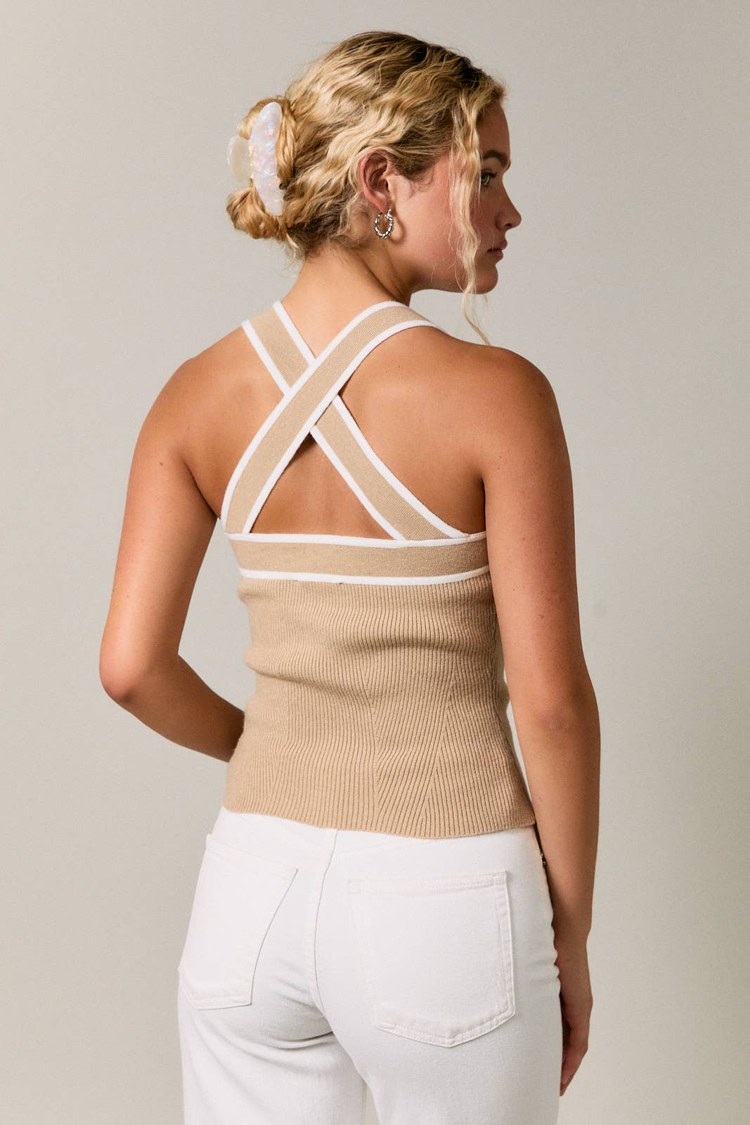 SWEATER RIBBED TANK