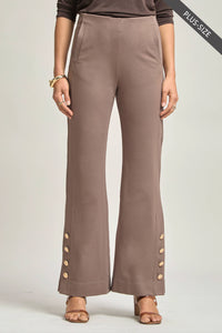 PLUS SIZE Magic Gala Button-Hem Pants