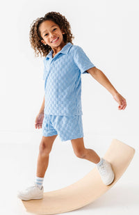 Coastal Blue | BOYS TERRY CHECK SET - COMING SOON!