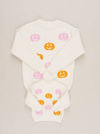 Mom & Me Jack-o'-Lantern Smiles Sweater