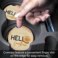 Hello Sunshine Absorbent Stone Car Coaster 1 Pk