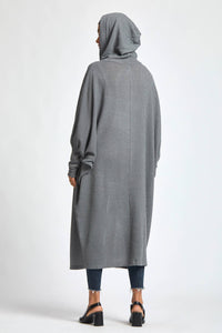 Cozy Vibe Crochet Maxi Duster – Oversized Hooded Layer