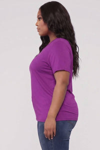 Basic Short Sleeve T-shirt - Plus Size