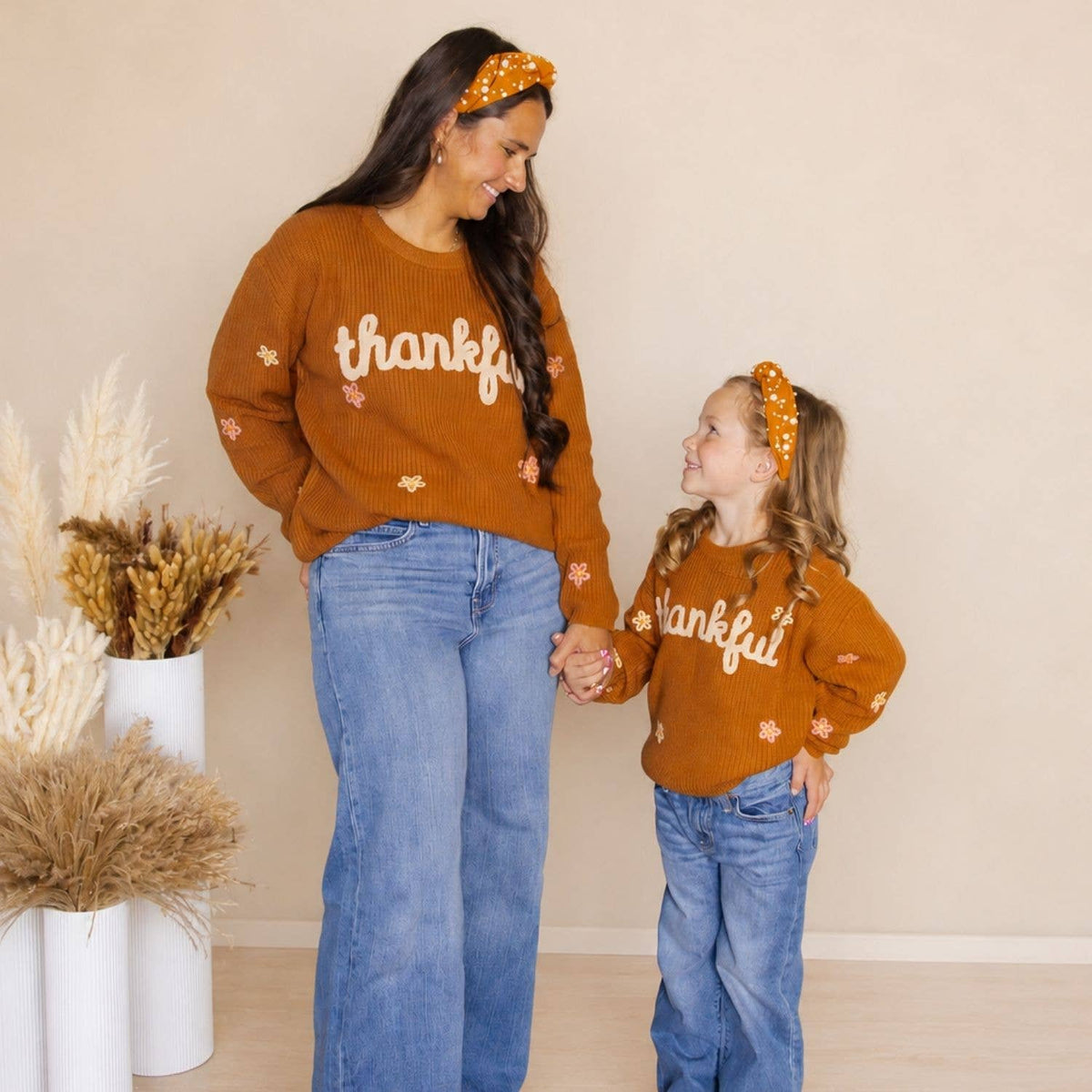 Thankful Thanksgiving Women's Sweater - Mommy and Me