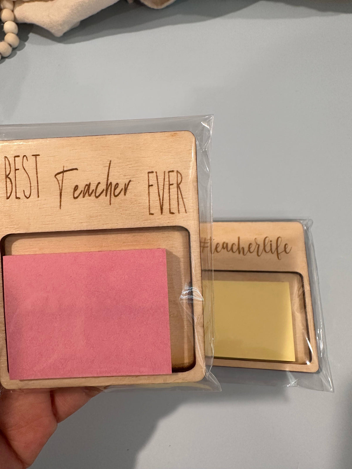 Teacher Appreciation Sticky Note Holder w Quote MINI