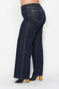 Judy Blue Plus Size High Waisted Tummy Control Retro Wide Leg Jeans