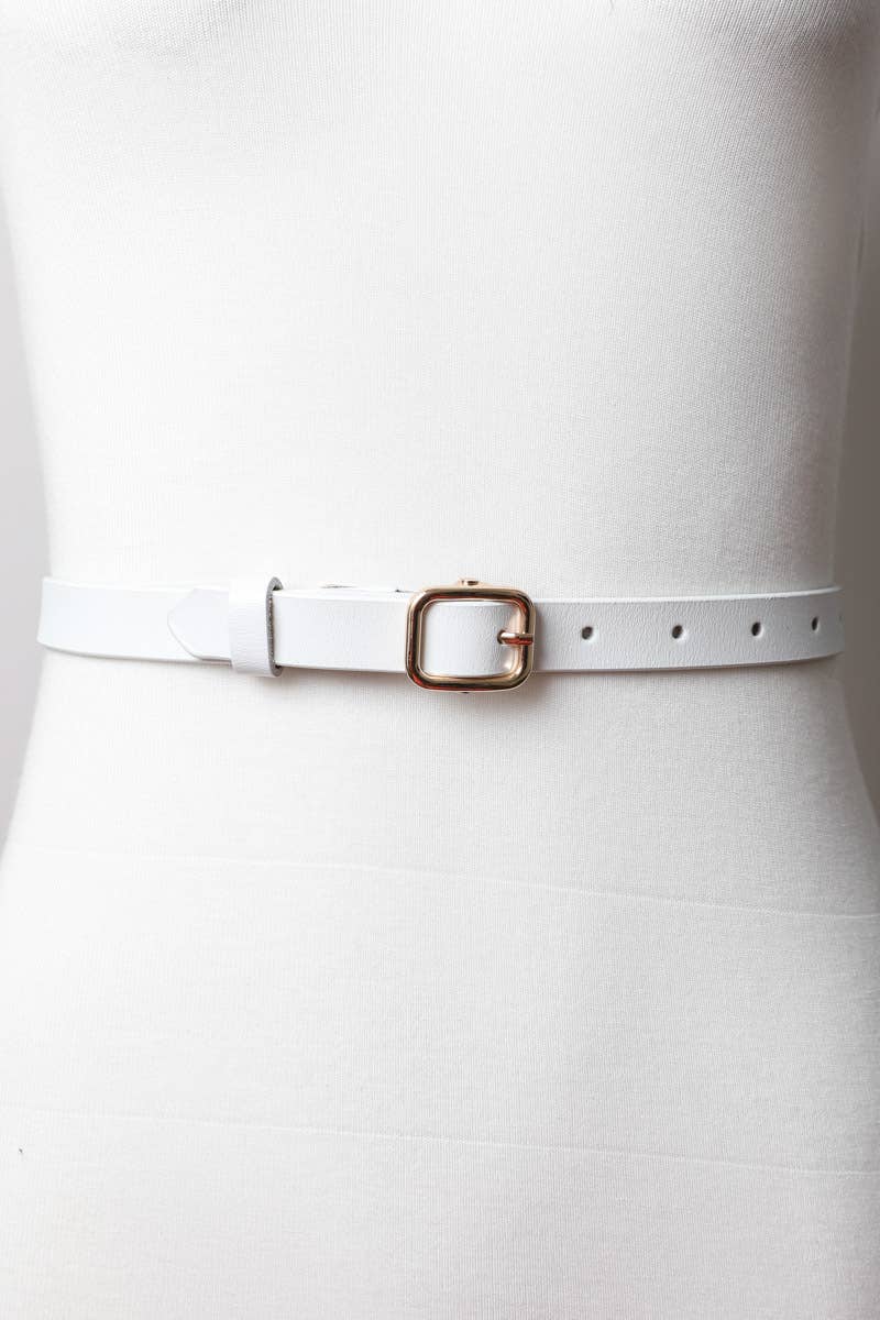 Versatile Skinny Leather Belt