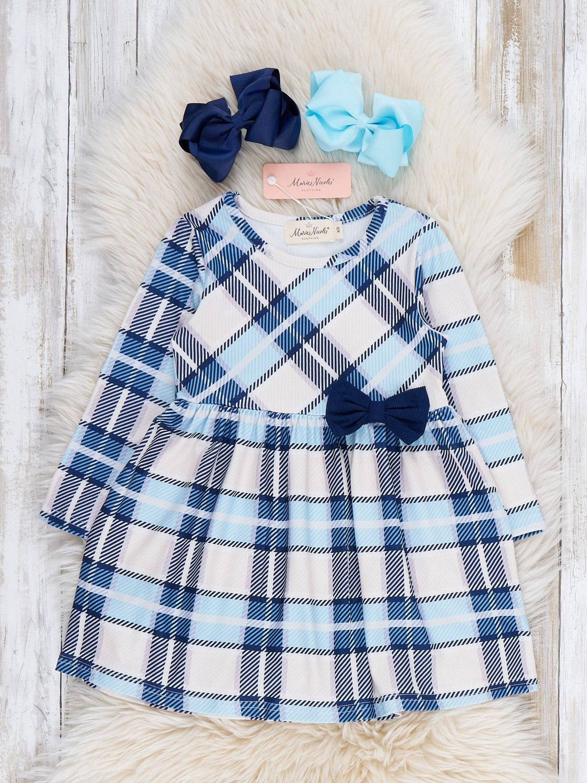 Plaid Prep Bow Dress
