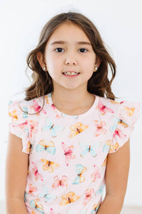 Butterfly Kisses S/S Ruffle Tee - COMING SOON!