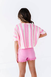 Cotton Candy Stripe | Boxy Crop - COMING SOON!