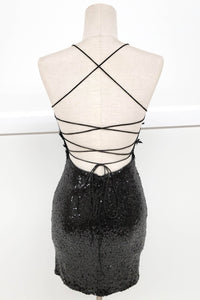 Radiant Floral Sequin Bodycon Mini Dress with Lace-Up Back