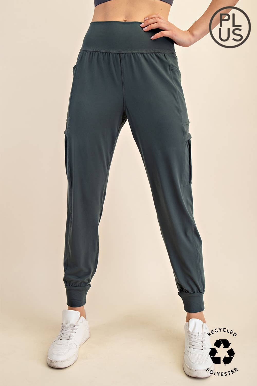 BUTTER JOGGER WITH SIDE POCKETS - PLUS SIZE