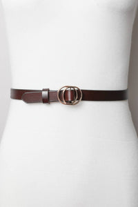 Double Ring Buckle Cinch Belt - Perfect for Dresses & Tunics