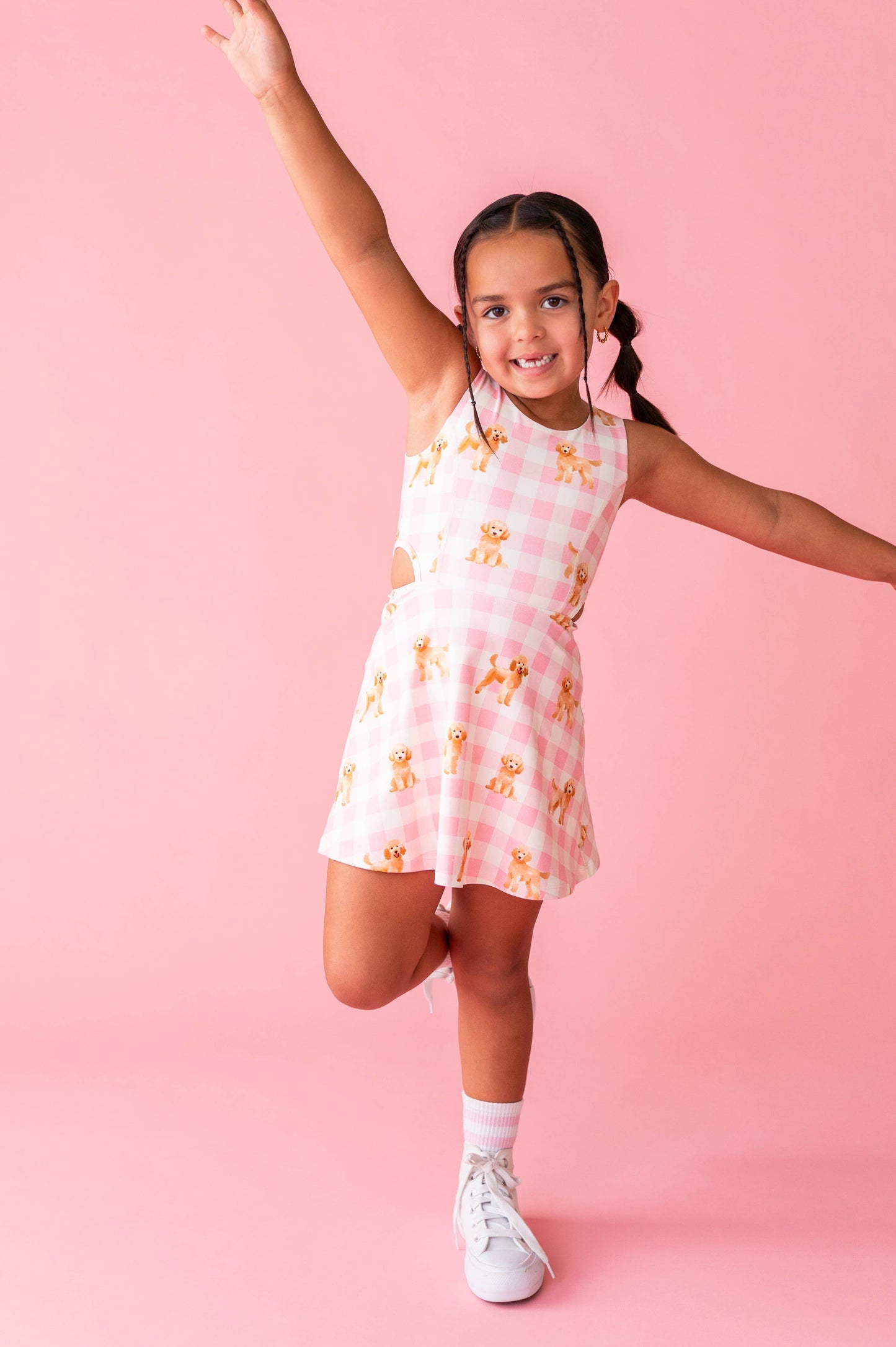 Puppy Picnic | Open Sides Active Dress (with shorts!) - COMING SOON!