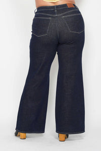 Judy Blue Plus Size High Waisted Tummy Control Retro Wide Leg Jeans
