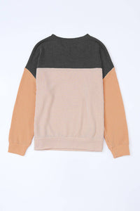 Colorblock Ribbed Long-Sleeve Top – Chic & Comfortable Wardrobe Essential