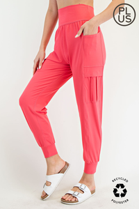 BUTTER JOGGER WITH SIDE POCKETS - PLUS SIZE