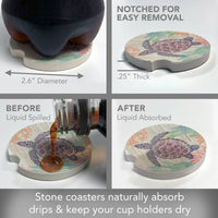 Salt and Sea Absorbent Stone Car Coaster 1 Pk