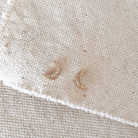 18k Gold Filled Crescent Moon Studs