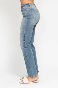 High Waisted Dad Straight Jean - Judy Blue