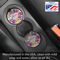 "Best Grandma" Absorbent Stone Car Coaster 1pk