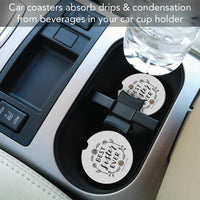 "Best Sister Ever" Absorbent Stone Car Coaster 1pk