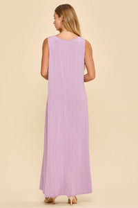 Textured V-Neck Maxi Dress