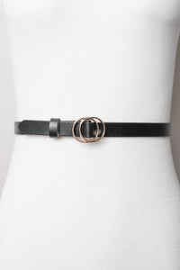 Double Ring Buckle Cinch Belt - Perfect for Dresses & Tunics