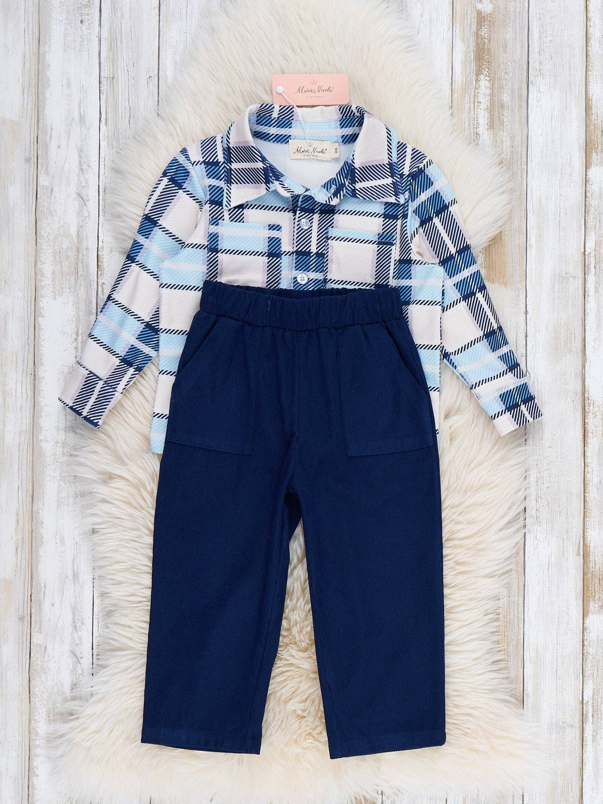 Plaid Prep Button Outfit