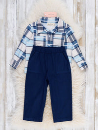 Plaid Prep Button Outfit