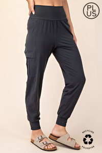 BUTTER JOGGER WITH SIDE POCKETS - PLUS SIZE