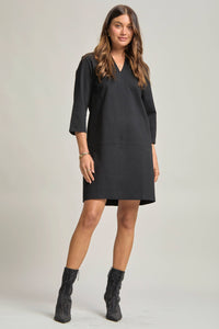 Magic Ponte A-Line Dress with Mandarin Collar – Work-Appropriate & Everyday Chic