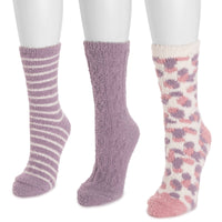 MUK LUKS® Women’s Cozy Crew Socks – 3-Pack Soft & Stylish