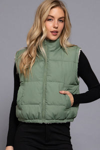 Reversible Fur Padding Vest