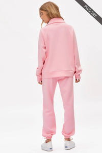 Quarter Zip Pullover + Jogger Modal Travel Set - Plus Size